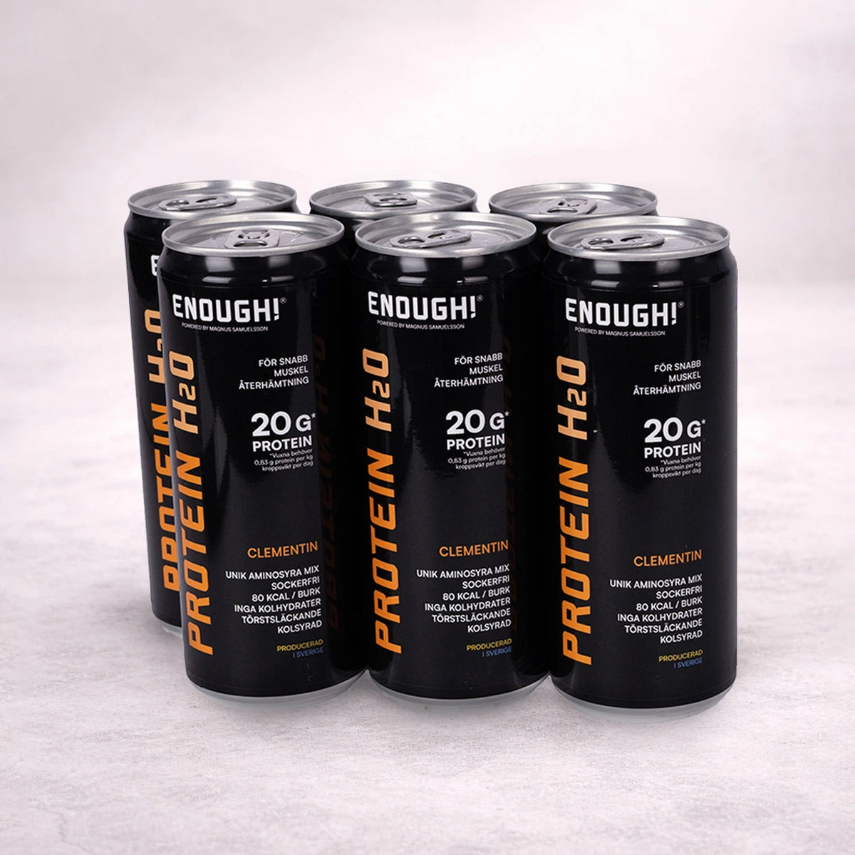 6-pack Enough Protein H2O i smak av Clementin