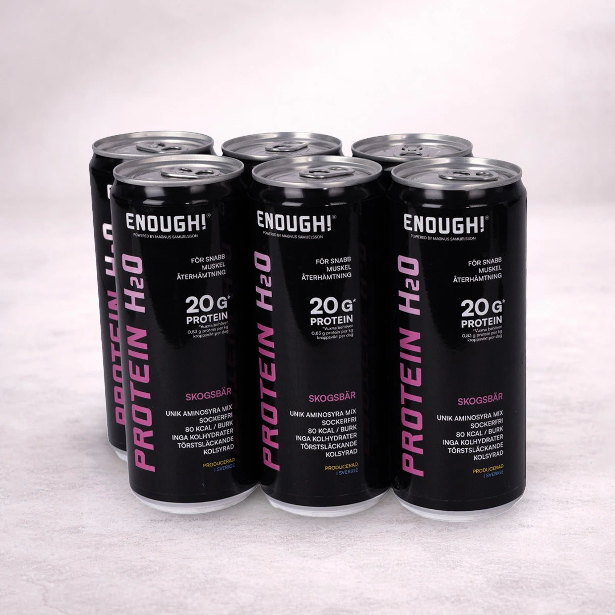 6-pack Enough Protein H2O i smak av Skogsbär