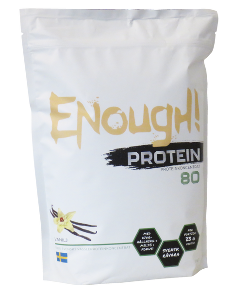 Enough Proteinkoncentrat 80 Vanilj 1kg NY DESIGN!