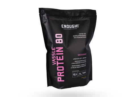 Enough Proteinkoncentrat 80 Skogsbär 1kg NY DESIGN!